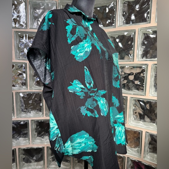 RACHEL Rachel Roy Oversized Floral Cap Sleeve Women’s Shirt Size Small (NWOT) - Picture 3 of 12